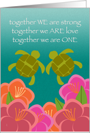 Casual Wedding Announcement Honu Sea Turtles card