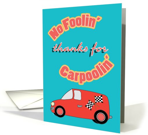 Thank You Carpool Driver card (826081)