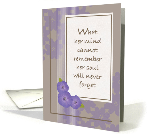 Encouragement for Caregiver of Woman with Alzheimer's Disease card