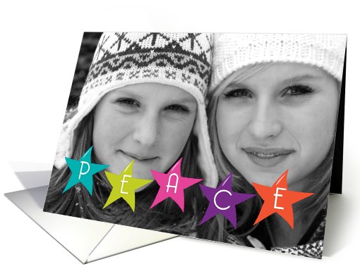 Christmas Photo Card Floating Bright Stars of Peace card (849220)