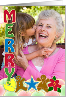 Christmas Photo Card with Sugar Cookies and Gingerbread People card