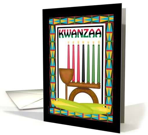 Symbols of Kwanzaa Kinara Corn and Unity Cup card (850867)