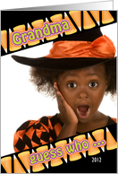 Halloween Photo Card Grandma with Candy Corn card