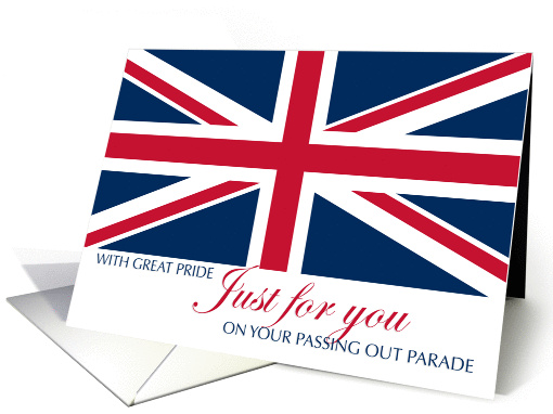 Congratulations Army Passing Out Parade UK United Kingdom Flag card