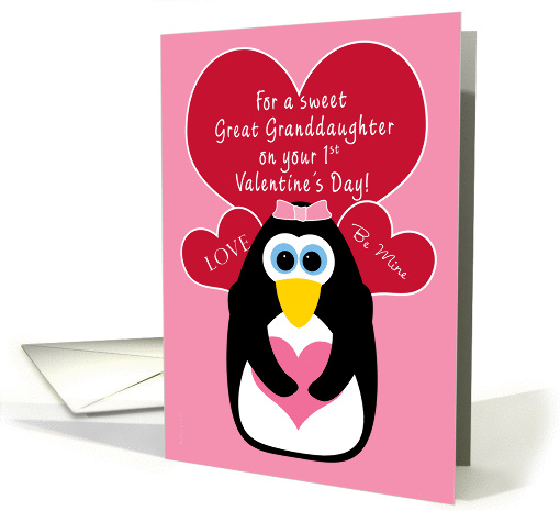 Great Granddaugher Baby's First Valentine's Day Penguin... (884016)