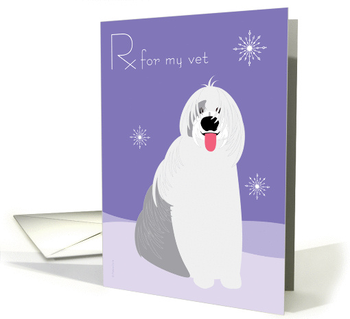Veterinarian Christmas Old English Sheepdog Prescription... (885648)