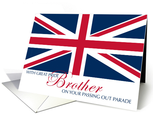 Congratulations Brother Army Passing Out Parade with UK Flag card