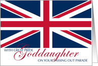 Congratulations Goddaughter Army Passing Out Parade with UK Flag card