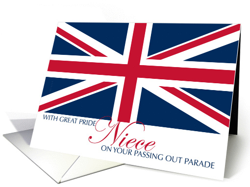 Congratulations Niece Army Passing Out Parade with UK Flag card