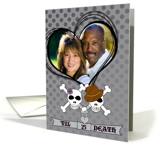 25th Wedding Anniversary Invitations Photo Card Skull and... (886175)