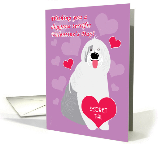 Secret Pal Valentine's Day Cute Dog Old English Sheepdog... (889806)