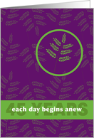 45 Years 12 Step Recovery Anniversary Congratulations Fern Leaf card