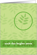 20 Years 12 Step Recovery Anniversary Congratulations Fern Leaf card