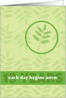 19 Years 12 Step Recovery Anniversary Congratulations Fern Leaf card