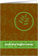 17 Years 12 Step Recovery Anniversary Congratulations Fern Leaf card