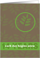14 Years 12 Step Recovery Anniversary Congratulations Fern Leaf card