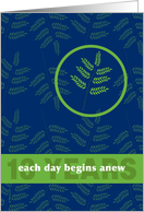 13 Years 12 Step Recovery Anniversary Congratulations Fern Leaf card