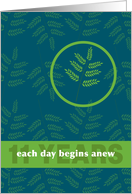 11 Years 12 Step Recovery Anniversary Congratulations Fern Leaf card