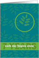 7 Years 12 Step Recovery Anniversary Congratulations Fern Leaf card
