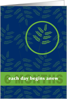 6 Months 12 Step Recovery Anniversary Congratulations Fern Leaf card
