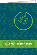 90 Days 12 Step Recovery Anniversary Congratulations Fern Leaf card