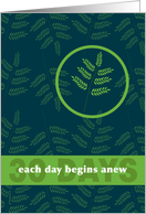 30 Days 12 Step Recovery Anniversary Congratulations Fern Leaf card