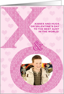 Aunt Valentine’s Day Kisses Hugs XO Photo Card