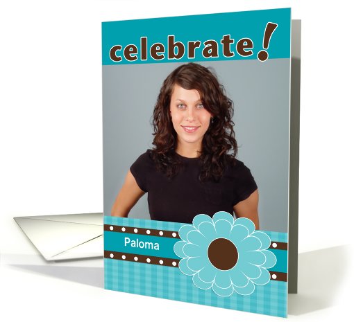 Quinceanera Photo Invitation Mis Quince Anos Aqua and... (896390)
