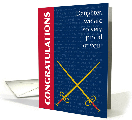 Daughter Passing Out Parade Congratulations UK Army from Couple card