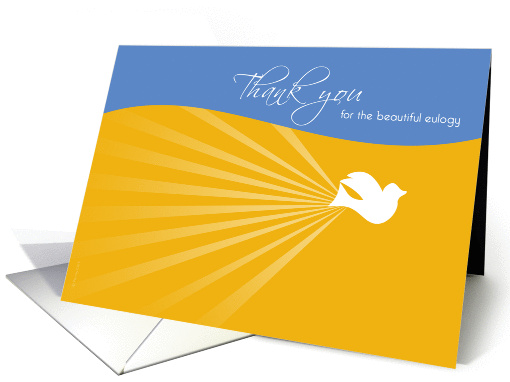 Thank You for Eulogy with Dove on Blue and Gold card (913212)
