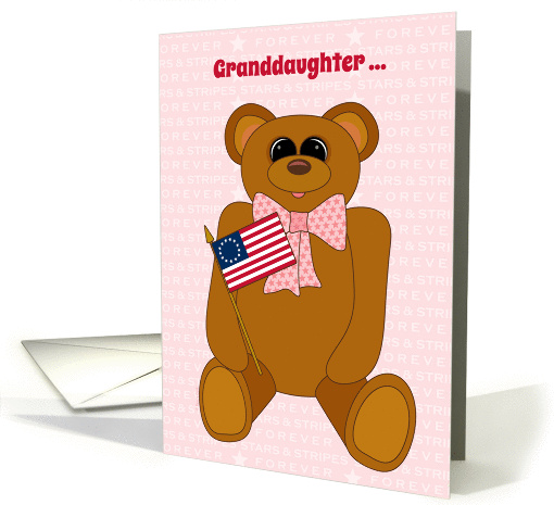Granddaughter First July 4th Teddy Bear Stars Stripes... (914426)