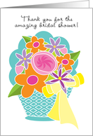 Thank You for Bridal Shower Host or Hostess Cute Flower Basket card