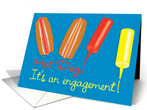 Engagement Party Invitation BBQ Barbeque Theme Hot Dogs card (925638)