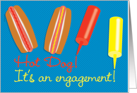Engagement Party Invitation BBQ Barbeque Theme Hot Dogs card
