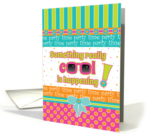 End of Chemo Party Invitations Cool Sunglasses and Bright Colors card