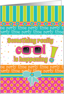 End of Chemo Party Invitations Cool Sunglasses and Bright Colors card