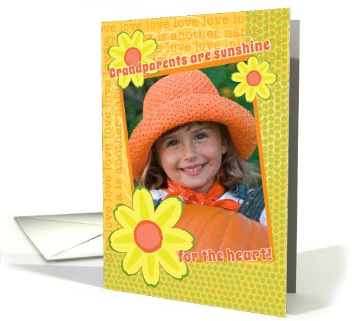 Grandparents Day Photo Card Sunshine Daisies Scrapbook Style card