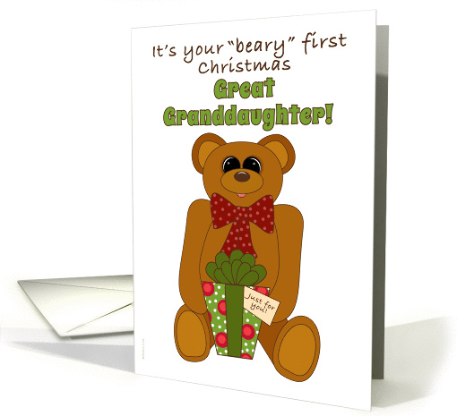 Great Granddaughter First Christmas with Teddy Bear... (945537)
