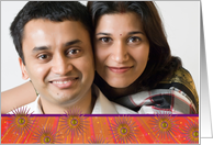 Diwali Photo Card Celebrate the Festival of Lights Fireworks Look card