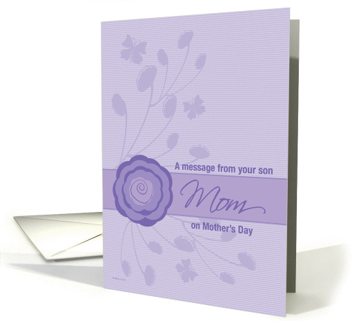 Mother's Day from Son a Purple Rose for Mom card (959269)