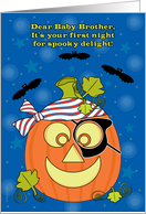 Brother Baby’s First Halloween Pumpkin Pirate and Bats card