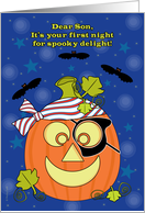 Son Baby’s First Halloween Pumpkin Pirate and Bats card