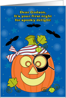 Godson Baby’s First Halloween Pumpkin Pirate and Bats card