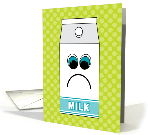 National Cookie Day Sad Disgruntled Milk Carton card (966605)