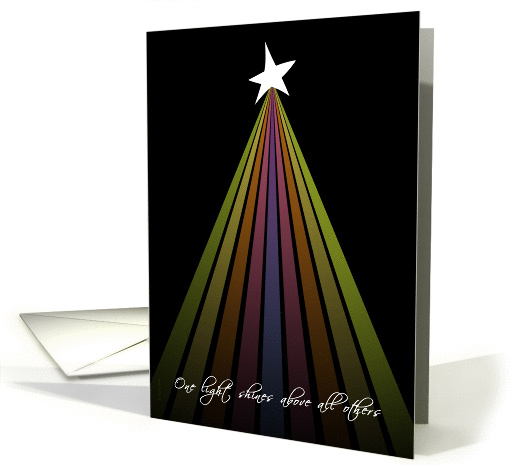 Christmas Modern Tree Rainbow Light Rays One Light Shines... (972935)