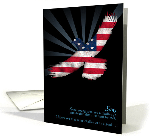 Son Eagle Scout Congratulations American Flag Eagle card (975617)