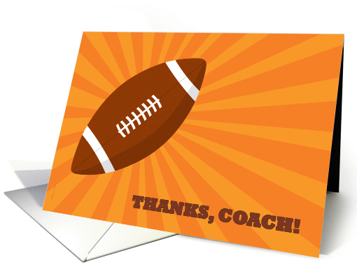 Coach Thank You American Football Bright Fall Colors card (981427)