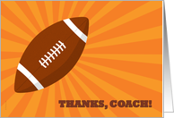 Coach Thank You American Football Bright Fall Colors card