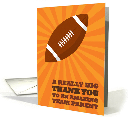 Team Parent Thank You American Football Bright Fall Colors card