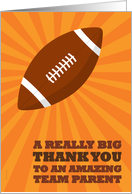 Team Parent Thank You American Football Bright Fall Colors card